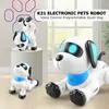 RC Robot LE NENG K21 Robô Eletrônico Dog Stunt Dog Controle Remoto Robot Dog Toy Controle de Voz Programável Touch-sense Music Dance Toy 230714