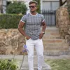 Men's T-Shirts 2021 Summer Casual fashion t shirt Men Gyms Fitness Short sleeve T-shirt Male Bodybuilding Workout Tees Tops Clothes Men Apparel L230715