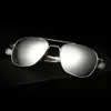 نظارة شمسية نظارة شمسية أمريكية مستقطبة سلاح الجو الطيار العسكري معابد سلك ملعقة ملعقة للرجال الكلاسيكية UV400 230714