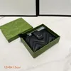 Lyxdesigner plånbok äkta läder kvinnor herrar multifunktionell handväska minikorthållare märke mynt pursar blixtlås korta mode plånböcker