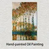 Peintures sur toile d'œuvres d'art faites à la main par Claude Monet peupliers sur les rives de l'Epte automne 1891 Art moderne décor de salle de cuisine
