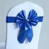 Sashes 10Pcs Wedding Chair Sashes Decorative Chair Bow Knot Ribbon Cover Elastic Tie Free Bow Ties Band Chair Sashes for Party Banquet 230714