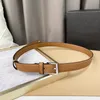 TOP Quality Calfskin Women Belt Designer Belts Fashion Black White Brown Leather Belts Gold/Silver Buckle 2.5cm with Box