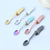 Skedar Eco Friendly Creative Coffee Spoon Cute Mermaid Handle Flatvarutrickverktyg Rostfritt stål Kök Gadget 346 Drop Delive DHQWX