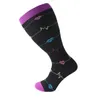 Sports Socks Running Men's And Women's Compression Fattening Plus Extra Large Patterned Models