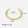 Strand Stainless Steel PVD 18K Gold Plated Tarnish Waterproof Simply Zircon Solid Bangles For Woman Jewelry Wholesale Trendy INS