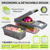 12 Tools in 1 Multifunctional Vegetable Cutter Shredders With Basket Fruit Potato Chopper Carrot Grater Slicer Mandoline 230714 Mandole 23074