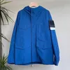 Designerskie damskie damskie odzież wierzchnia kurtka topstoney Embodiery Island odznaki Epaulet Zipper Windbreaker Style Mens Top Oddychana przenośna kurtka kamienna u3pn#