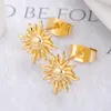 Ohrstecker Sonne für Frauen Edelstahl Böhmen Accessoires Mode Vintage Ohrring Geschenk Exquisiter Schmuck Tropfen Großhandel