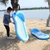 Sand Play Water Fun Summer Air Madrasses Uppblåsbar vatten Sovande säng Floating Lounger Air Madrass Outdoor Toys Spela Row Inflatable Air Bed 230714