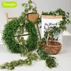 Faux Floral Greenery High Quality 16 Style Home Decor Artificial Ivy Leaf Garland Plants Vine Fake Foliage Flowers Eucalyptus Green Rattan Ivy Wreath 230714