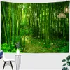 Tapestries Dome Cameras Green Bamboo Forest Tapestry Natural Scenery View Wall Hanging Hippie Bohemian Room Dormitory Art Decor R230714