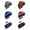 Noeuds papillon 8 cm hommes cravate rouge bleu blanc rayé mode homme cravate soie Ascot Cravat pour Gentleman fête de mariage YUY14