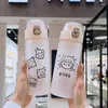 Bouteilles d'eau Bouteille Silicone Verre Kawaii Écologique Dessins Animés Lunettes Tasses Mignonnes Waterbottle Me