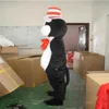 2019 Fabryki czarny kota Mascot Costume Cartoon Costium Animal Cat Mascots Cartoon Odzież dla dorosłych rozmiar Christmas254y