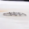 2mm 3mm 4mm 2 Row Full Moissanite Eternity Band 4pc Stackable Rings Stack 925 Sterling Silver Tower Stacking Ring