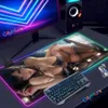 Jurk Led Sexy Meisje Anime Muismat Kawaii Leuke Pad Computer Desktop Tapijt Toetsenbord Gaming Accessoires Anime Muismat met Achtergrondverlichting