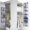 Storage Boxes Door Shoe Organizer 12 Grids Holder Rack Over The Rac Large Pocket With 4 Strong Hooks For