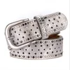 Bokadiao Women's Belt Punk Pin Backle Vintage Hollow Rivets Luxury Lady's Original Leather Belts for womanウエストバンド女性ベルトL230704