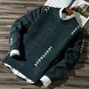 Männer Pullover 2023 Casual Herbst Mode Streifen Farbe Block Strickwaren Jumper Pullover Pullover Verkauf Material Baumwolle Herren