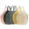 Sacs de rangement Boutique Sacs à main Shopper Fourre-tout Mesh Net Tissé Coton Sac Chaîne Réutilisable Fruit Sac À Main Maison 7 J2 Drop Delivery Garden House Dhhyt