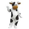 Traje de mascote de vaca leiteira de halloween qualidade superior roupa de personagem de desenho animado tamanho adulto festa de aniversário de carnaval de natal ao ar livre 278j