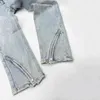 Calça Jeans Masculina Calça Jeans Justa Tornozelo Esticada Azul Vintage Lavado Corredor Masculino Streetwear