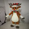 Cadılar Bayramı Ren Geyiği Maskot Kostümü Yüksek Kalite Özelleştir Çıkık Hayvan Peluş Anime Tema Karakter Yetişkin Boyut Noel Karnavalı 302F