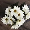 Decorative Flowers 10 Head Artificial Gerbera Branch Handmade DIY Flower Wall Bouquet Fake Home Banquet Wedding Christmas Decoration