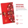 Emballage cadeau tissu Style chinois paquet rouge argent enveloppe de mariage chanceux Hong Bao enveloppes décoratives