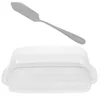 Dinnerware Sets Storage Rack Plastic Butter Dish Lid Cheese Holder Refrigerator Creamer Container