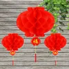 Vacker Red Peace Festival Plastic Paper Lantern Xmas Wedding New House Haning Ball Ornament levererar gratis frakt