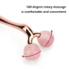 Face Care Devices 3D Face Massager Rose Quartz Jade Roller Pink Roller Nature Stone Heathy Beauty Tools Skin Care Tools for Women 230714