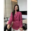 Women's Suits UNXX Women Jacket Blazers 2023 Clothing Chic Elegant Oversize Korean Coat Stylish Luxury Spring Tops Formal Office