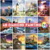 Diamond Painting AB Drills Diamond Painting Arrivals 5D Lighthouse Cross Stitch Art Embroidery Mosaic Sale Decor Wall Stickers Kit 230714
