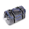 24 개의 하드 하단 저장 보트 가방 어두운 회색 블루 w 휴대용 스트랩