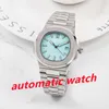 Automatic waterproof watch 41mm automatic watches 5811 silver strap blue stainless mens mechanical montre de luxe wristwatch