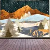 Tapestries Dome Cameras Mountain Tapestry Wall Hanging Forest Tree Art Tapestry Sunset Tapestry Nature Landscape Home Decor for Bedroom Living Room Dorm R230714