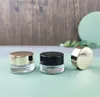 Vaso di vetro trasparente Vaso per crema Cera Olio essenziale Campione cosmetico Contenitore vuoto Viaggio Bottiglia di imballaggio riutilizzabile 5g 5ml JL1580