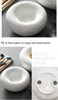 Роскошная ресторан художественная концепция пищевая тарелка держит теплый круглый белый фарфор Творческий ужин глубокие тарелки