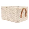 Storage Bottles Bag Organizer Toy Woven Bin Sundry Basket Handled Home Table Wicker Trunk