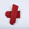 Gants en cuir pour femmes en cuir brillant de qualité classique Gants en laine pour femmes Qualité garantie à 100% 262A