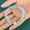 Strand Personality Imitation White Jade Temperament Bracelet For Women Vintage Sweet Color Preservation Bead Simple Jewelry