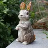 Garden Decorations Bunny Decorations Piece Cute Bunny Rabbit Sculpture Home Decor Bunny Animal Figurine Home Desk Garden Ornament Wonderful Gift L230715