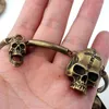 Choker gotisk ond skeletthalsband för kvinnor hedniska halloween forntida guldfärg skalle pendel smyckekedja grossist vgn037