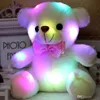 Buntes LED-Blitzlicht, Bärenpuppe, Plüschtiere, Stofftiere, Größe 20 cm – 22 cm, Bärengeschenk für Kinder, Weihnachtsgeschenk, gefüllter Plüsch249S