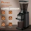 IAGREEA Antistatische konische Mahlwerk-Kaffeemühle mit 48 präzisen Einstellungen, verstellbare Mahlwerk-Kaffeebohnenmühle für 2–12 Tassen, mit präzisem elektronischem Timer, Schwarz