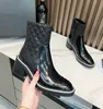 2023 Nouvelles bottes longues et courtes en tissu denim noir argyle vachette à semelle épaisse étoiles en caoutchouc 35-41