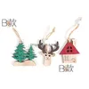 Décorations De Noël Ornements En Bois Créatifs Arbre Elk Styles De Voiture Pendentifs Suspendus Ornement En Bois Fit Xmas Party 3 Pièces 2Xb E1 Dr Dhspq