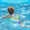 Leksak tält baby simning float med tak uppblåsbar spädbarn flytande ring barn badbassänger